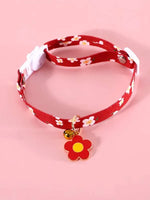 Load image into Gallery viewer, Zgarda Pentru Animale De Companie Cu Farmec Cu Clopoței Cu Imprimeu Floral