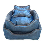 Load image into Gallery viewer, Set Pat dezosat Natura Twin 2 Dimensiuni Bleumarin