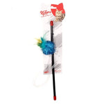 Load image into Gallery viewer, Jucărie pentru pisici – Natura Shiny Pom Pom Cat Toy Rod PTC-024 (30 cm)