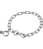 Load image into Gallery viewer, Zgarda Sprenger tip lant din inox, cu carabiniera tip carlig – ideala pentru caini in crestere