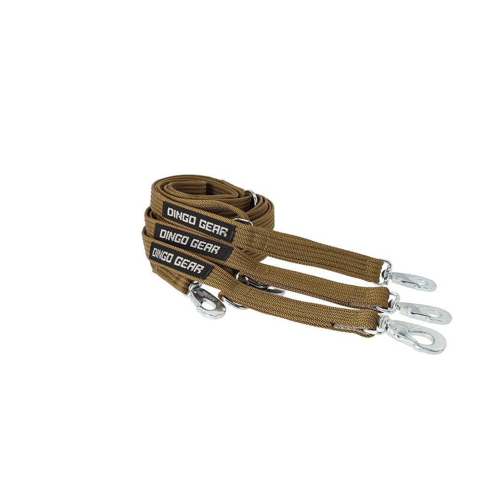 Dingo Gear - Lesă extensibilă WAŁECZEK din chingă de stylon, cu carabină BGB