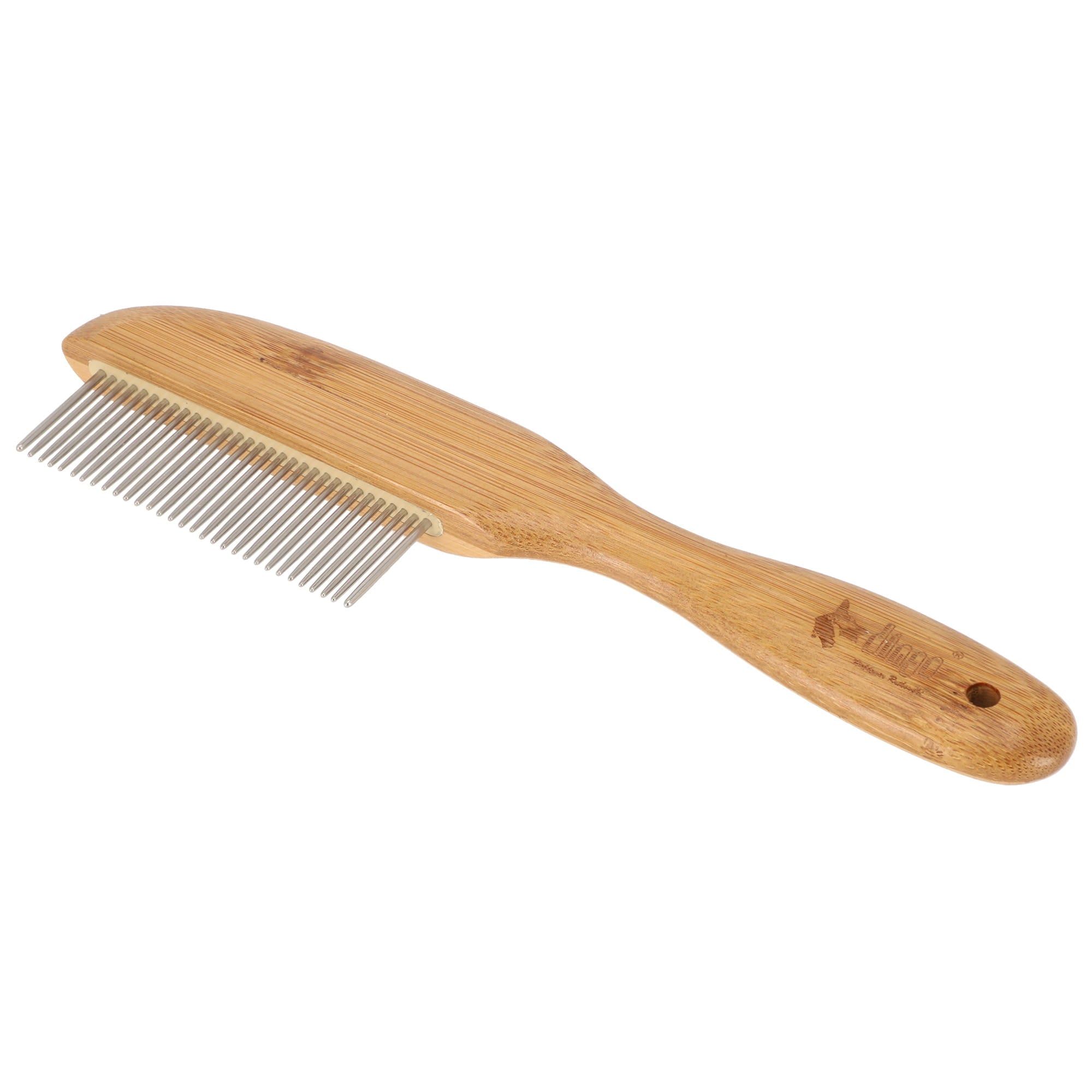Pieptene cu mâner din bambus și dinți rotativi (41)