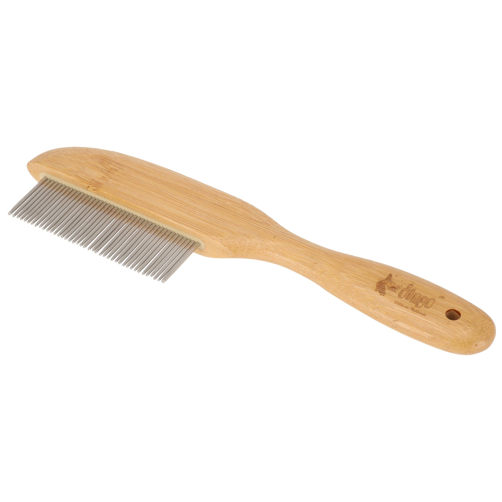 Pieptene cu mâner din bambus și dinți rotativi (31)
