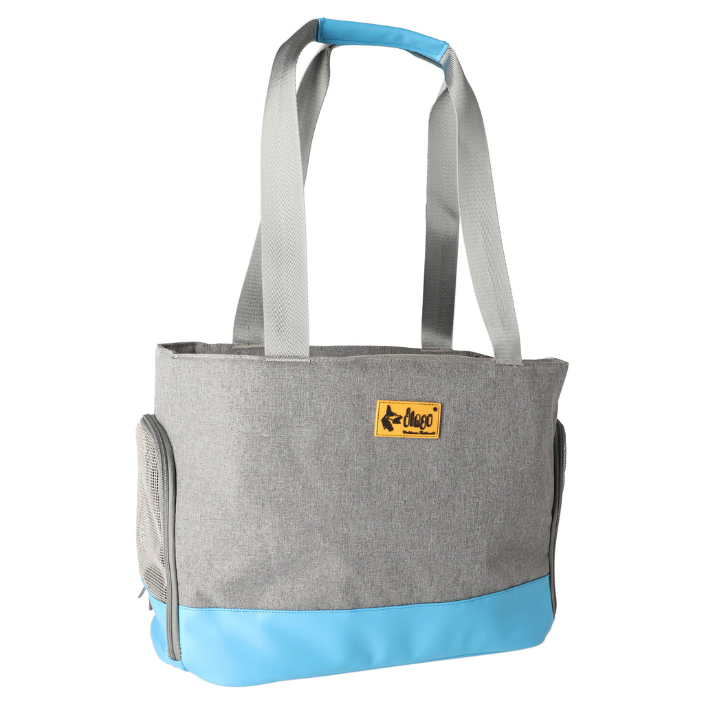 Geantă de transport pentru animale albastru-gri 41 × 20 × 30 cm