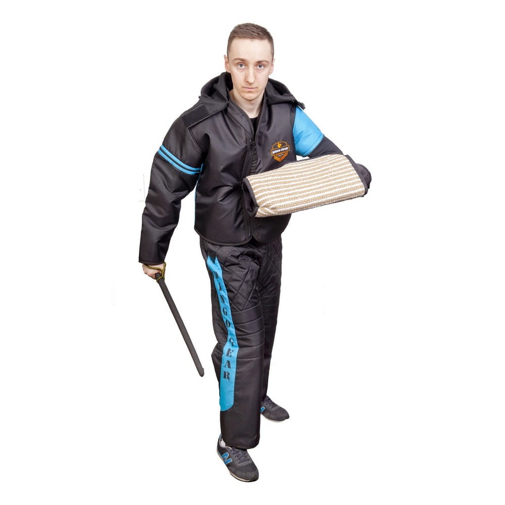 Dingo Gear - Manșon de dresaj VICTOR pentru figuranți, cu husă din iută înlocuibilă și duritate reglabilă a mușcăturii