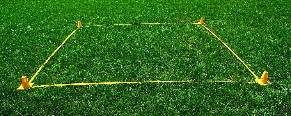 Set pentru pătrat obedience, conuri, bandă și țăruși