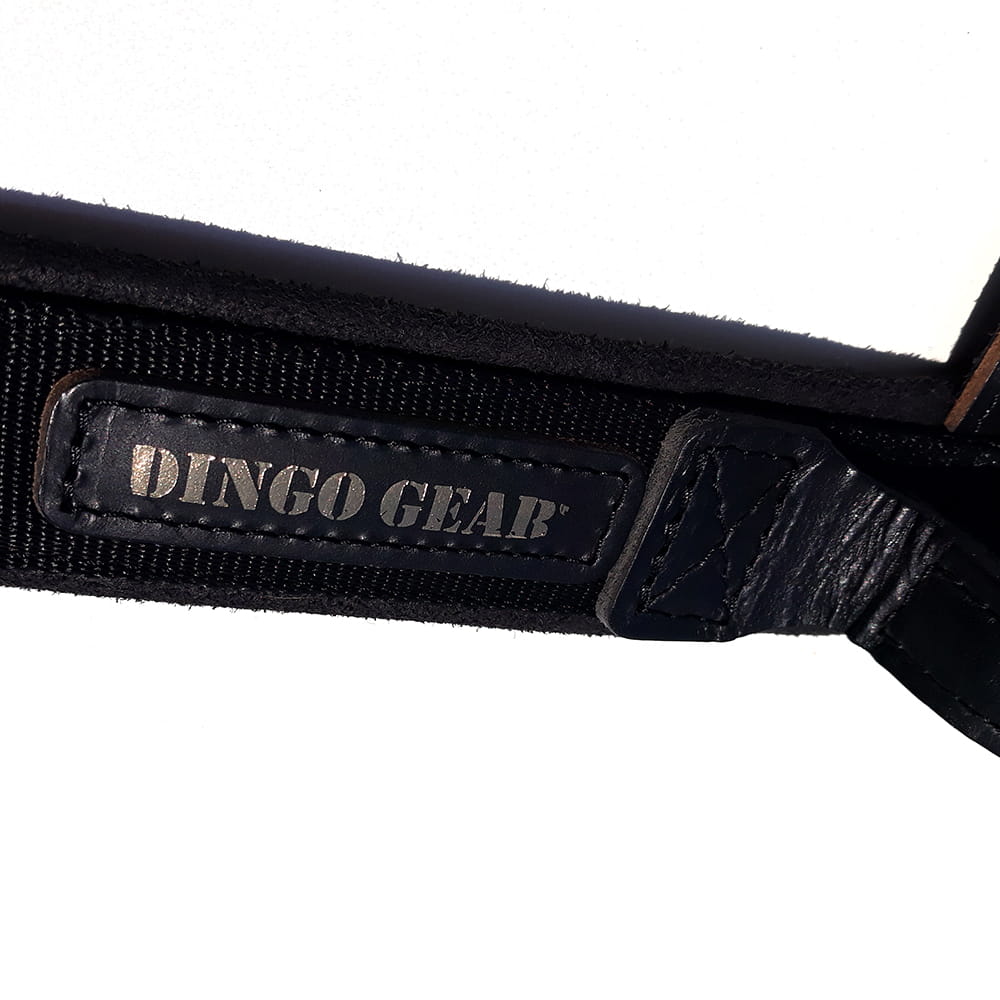 Dingo Gear – Zgardă din bandă cu mâner DRAGO, culoare neagră