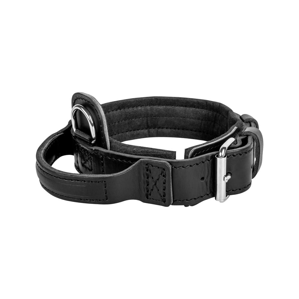 Dingo Gear – Zgardă DRAGO – zgardă K9 din piele cu mâner pentru dresaj profesional