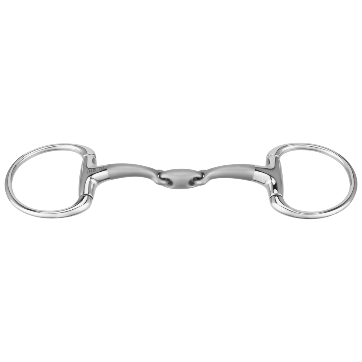 Zăbală SATINOX eggbutt 14 mm, cu două articulații - oțel inoxidabil