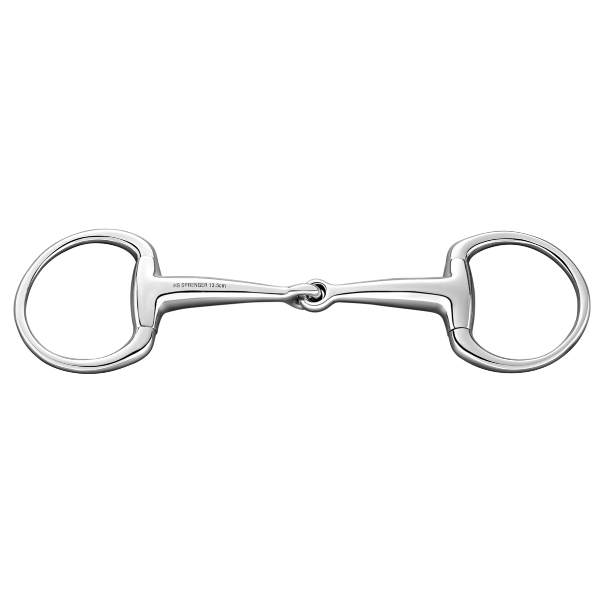Zăbală eggbutt 16 mm, cu o articulație - oțel inoxidabil