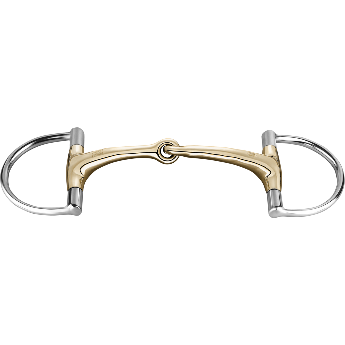 Zăbală Dynamic RS Hunter Jumper cu inele D, 14 mm, cu o articulație