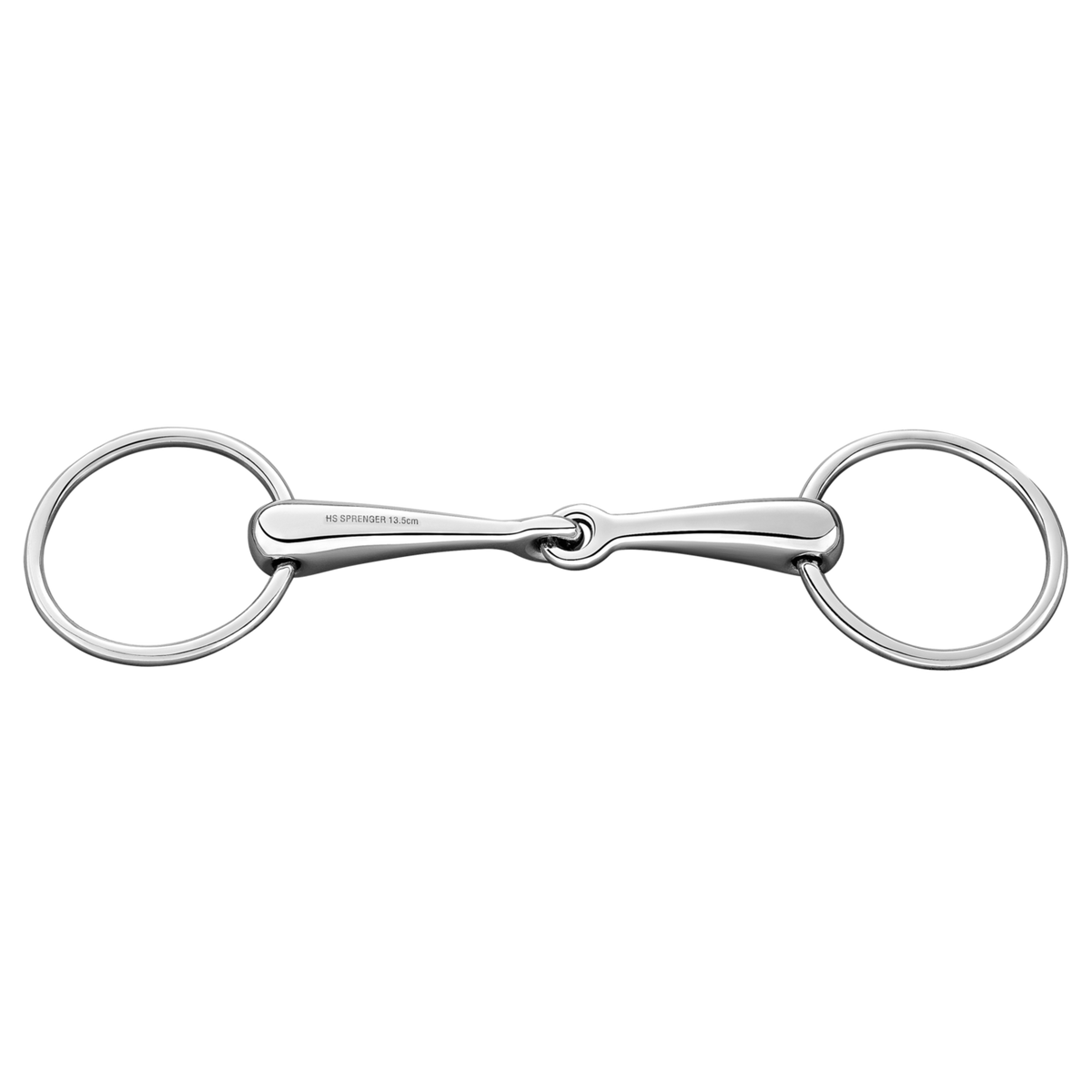 Trensă cu inele mobile 16 mm, cu o articulație - oțel inoxidabil