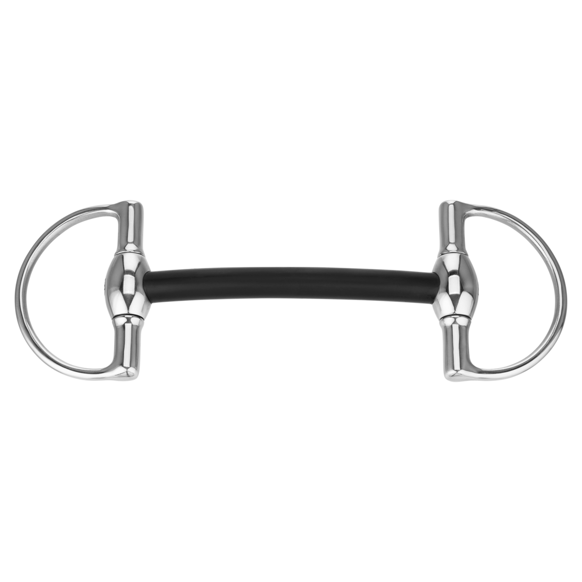 Zăbală cu inele D și muștiuc fix (Mullen), Hartcarbon, 16 mm