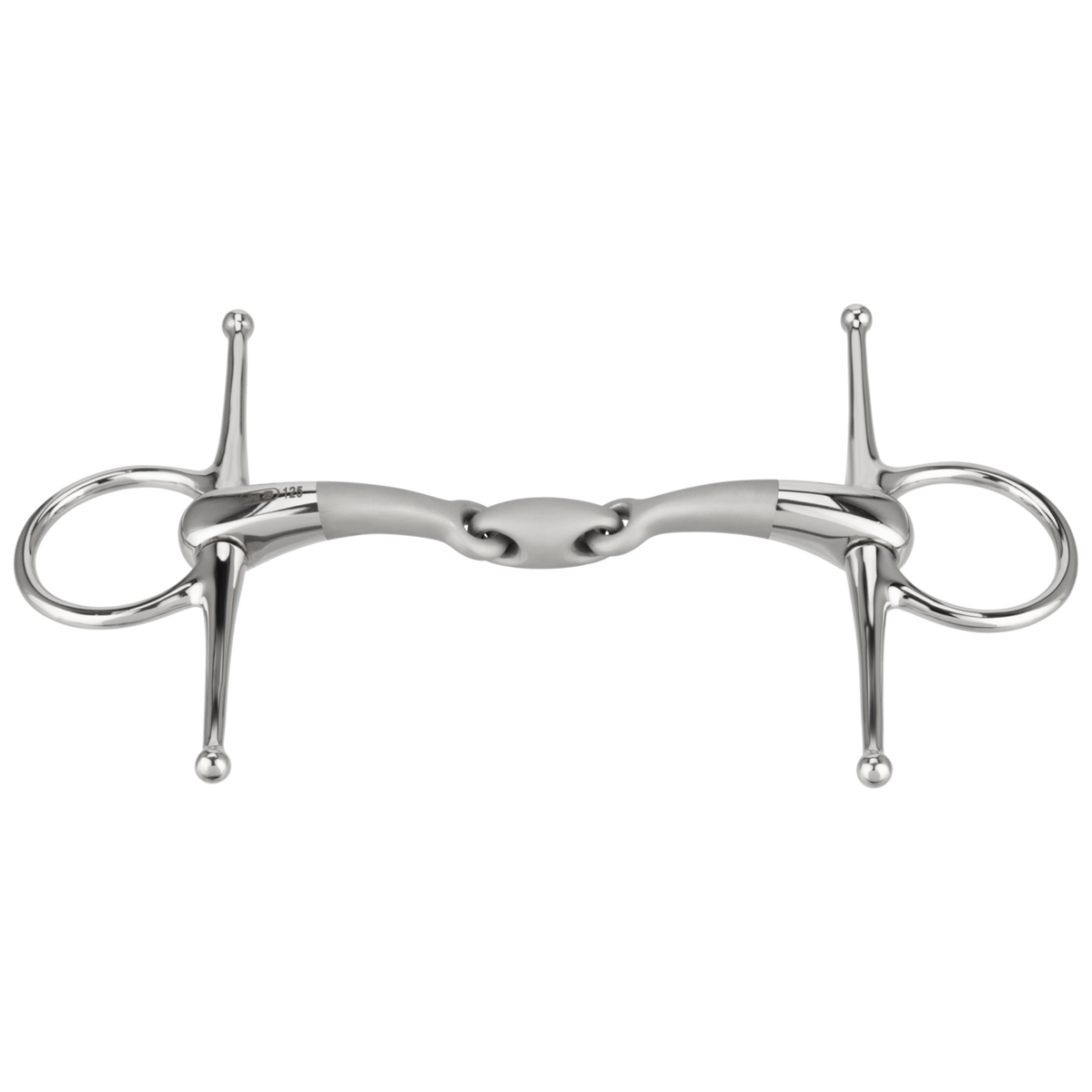 Zăbală SATINOX Full Cheek 14 mm, cu două articulații - oțel inoxidabil