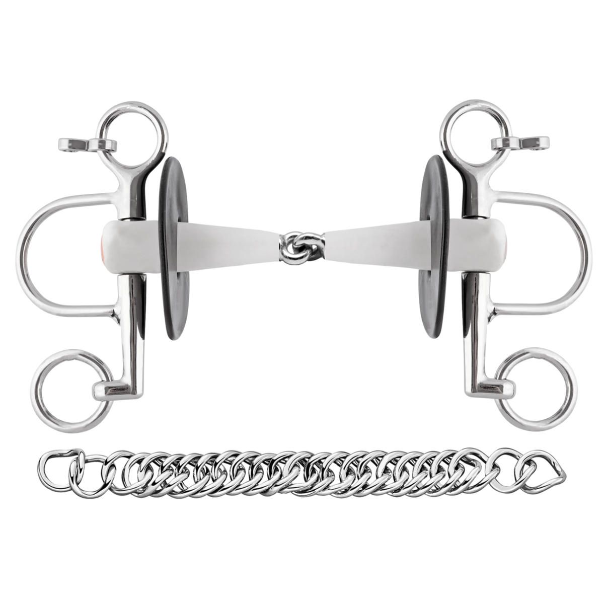 Pelham NATHE 18 mm, cu o articulație și brațe scurte