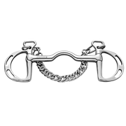 Kimblewick 16 mm cu muștiuc fix rigid (Mullen), cu arcadă - oțel inoxidabil