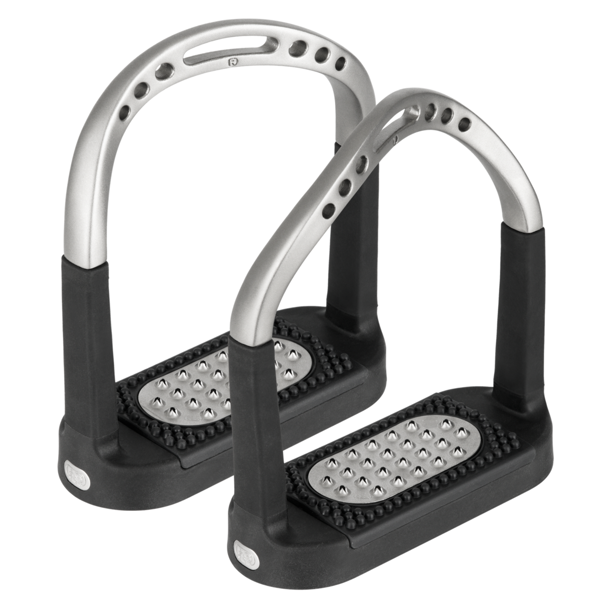 Scări de șa FLEXCITE Grip - oțel inoxidabil mat, mărime 120 mm