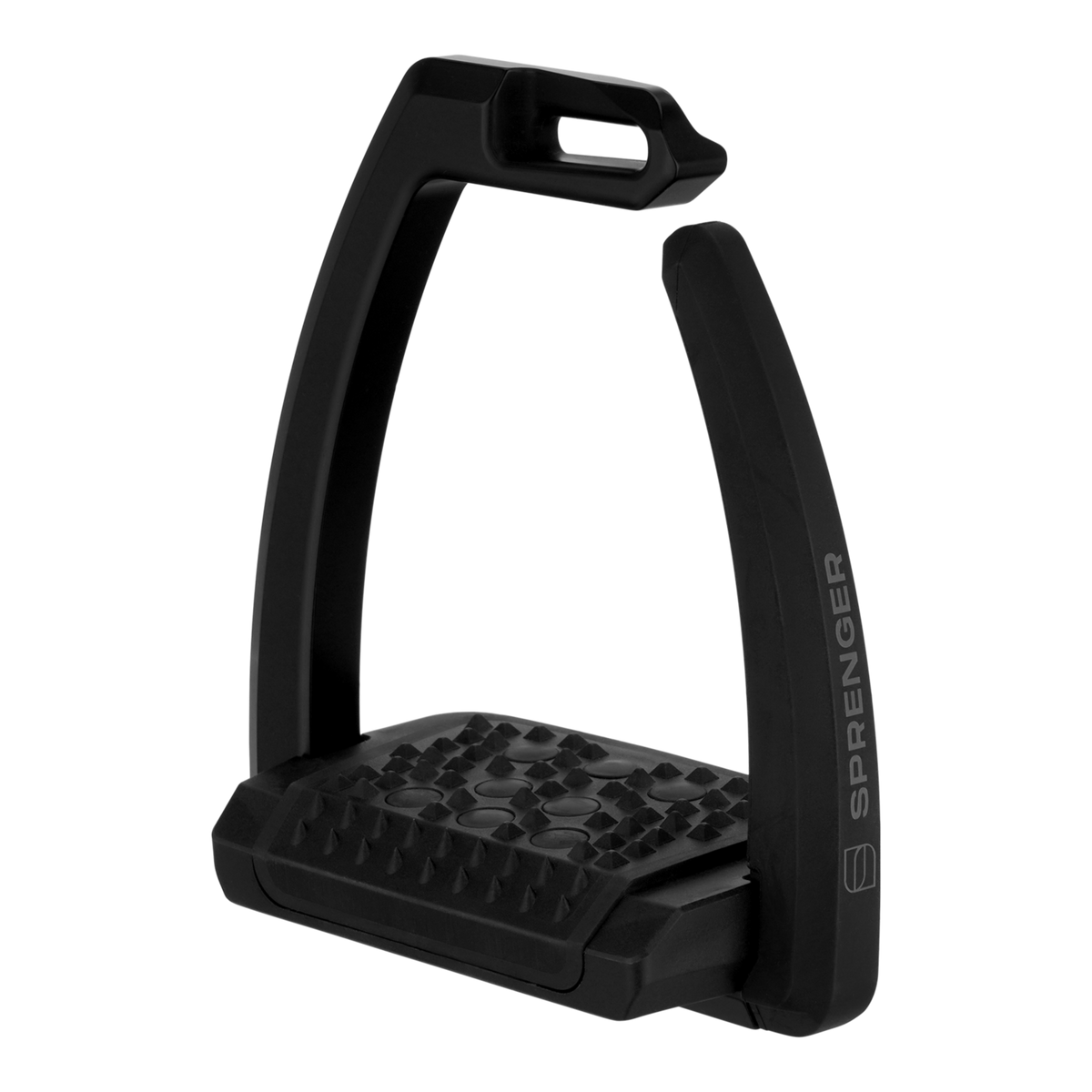 Scări de șa Aero, eloxate negru - mărime 120 mm