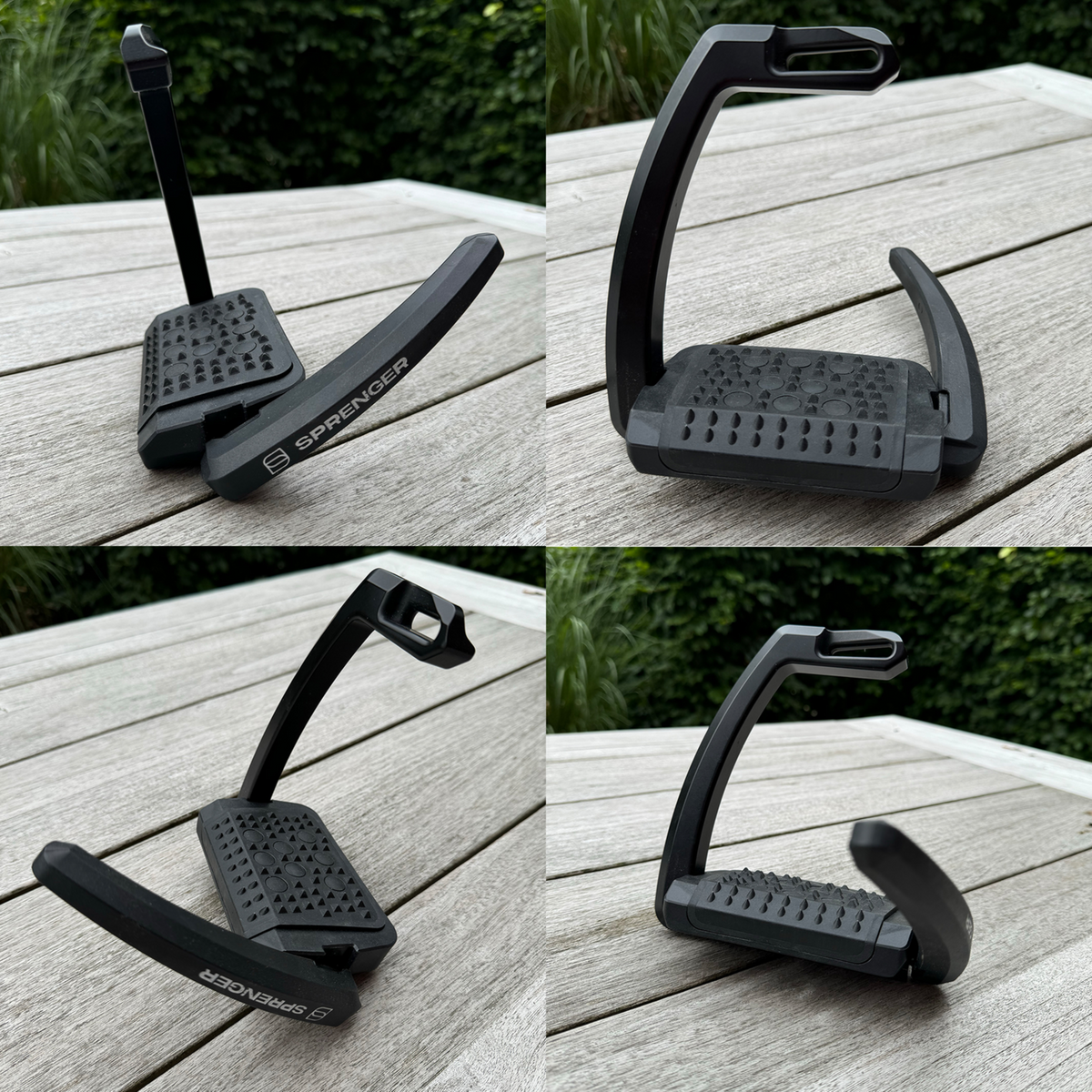 Scări de șa Aero, eloxate negru - mărime 120 mm