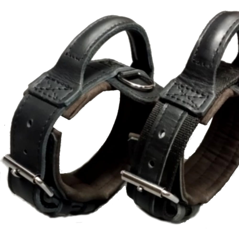 Dingo Gear – Zgardă DRAGO – zgardă K9 din piele cu mâner pentru dresaj profesional