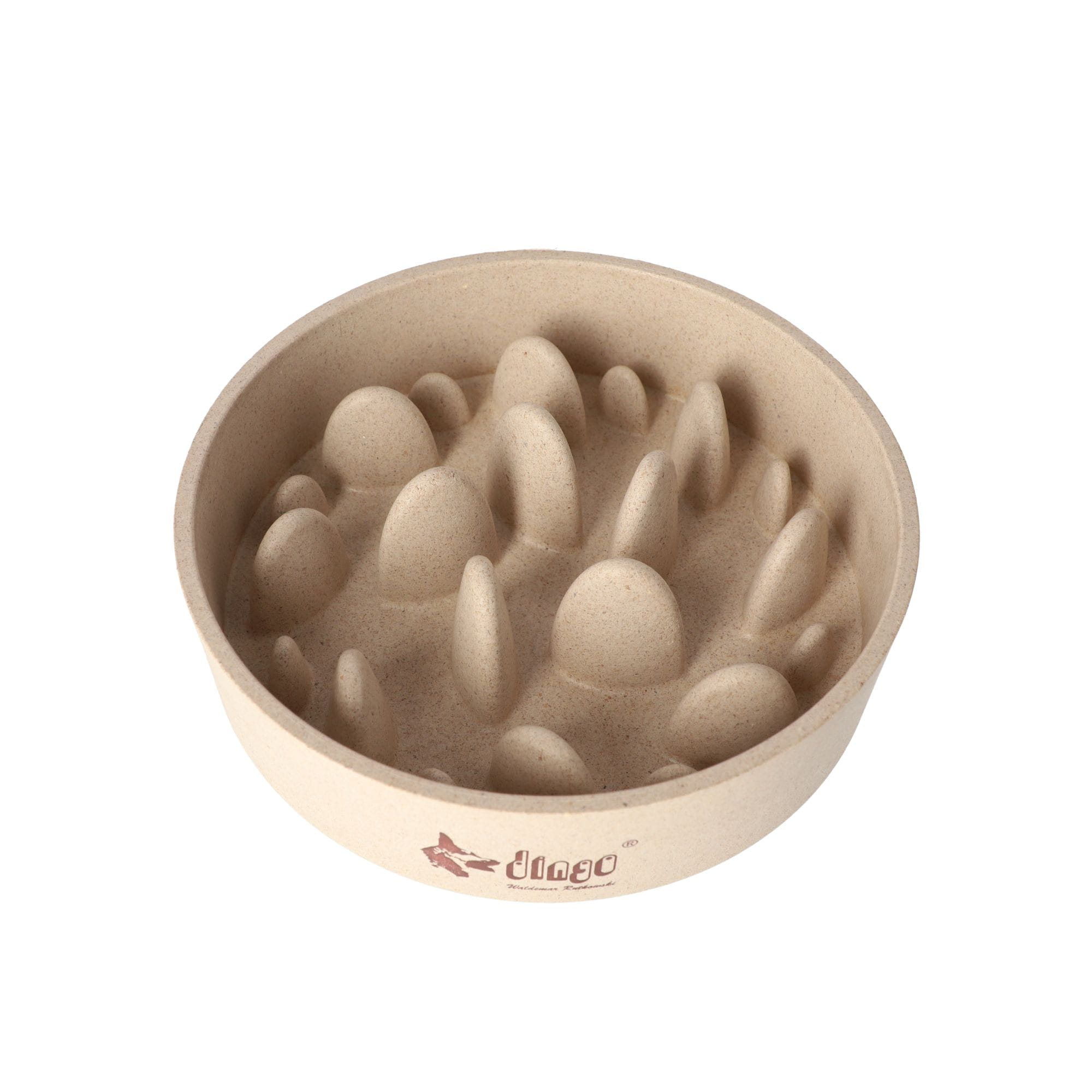 Bol anti-înghițire lentă din bambus pentru câini