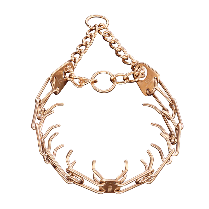 Zgardă de dresaj ULTRA-PLUS, pentru caini, cu plăcuță centrală și lanț de asamblare, din CUROGAN