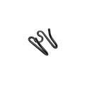 Herm Sprenger, zale centrale pentru prelungire zgardă Prong pentru câini, oțel inoxidabil negru, 3 cm, 2,25 mm