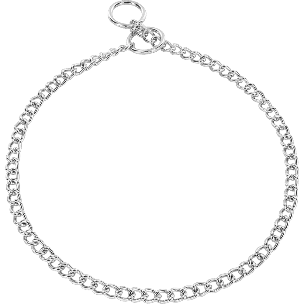 Zgardă de dresaj Sprenger cu zale rotunde din oțel cromat pentru câini, 2,0 mm