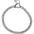 Zgardă Martingale cu două rânduri, zale șlefuite plate – Oțel inoxidabil, 2,0 mm