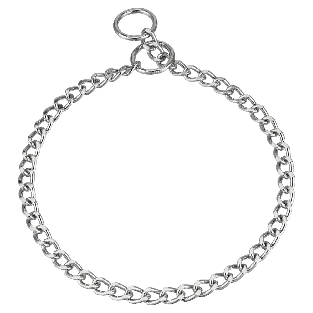 Zgardă de dresaj Sprenger cu zale plate lustruite din oțel cromat pentru câini, 2,0 mm