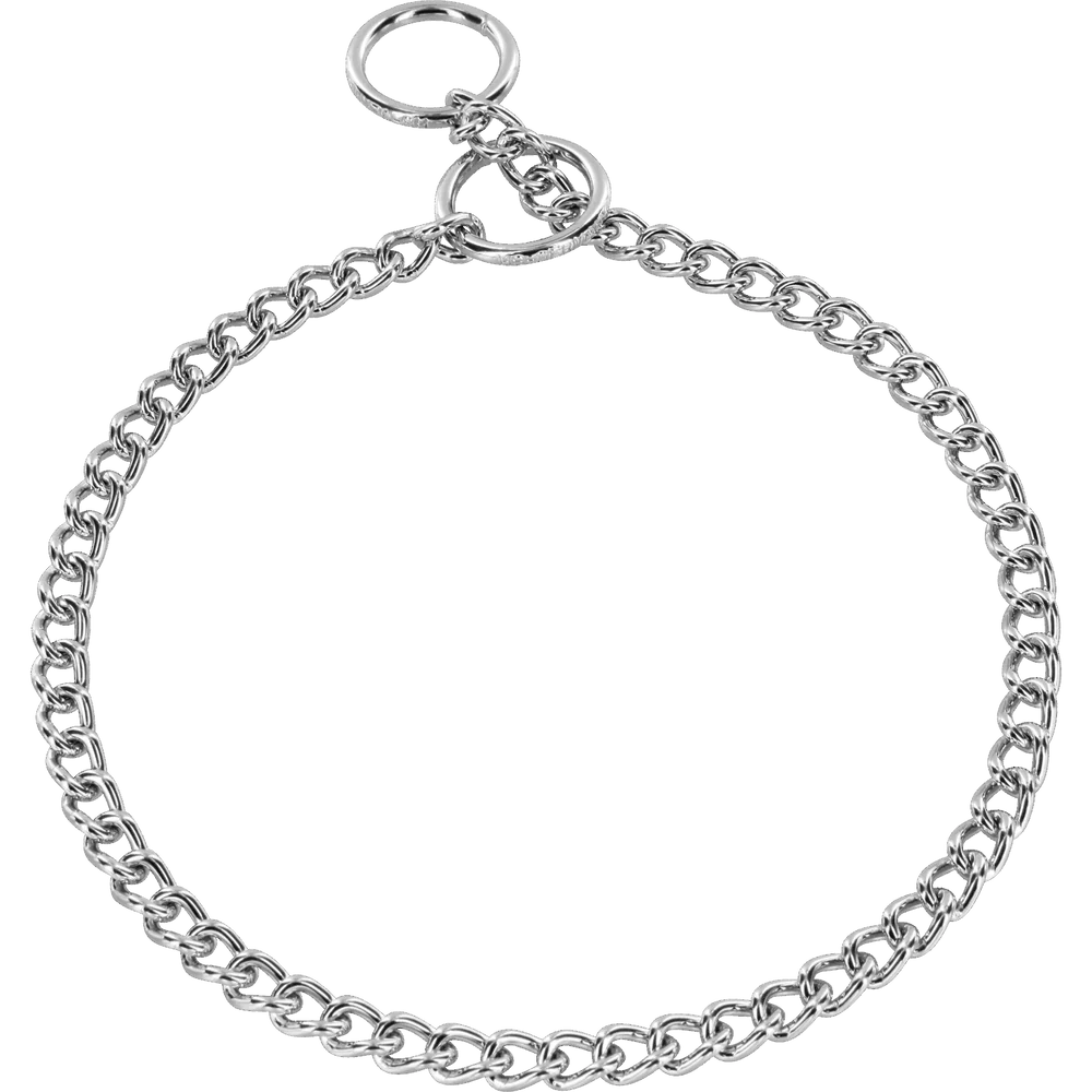 Zgardă de dresaj Sprenger cu zale rotunde înguste din oțel cromat pentru câini, 3,0 mm