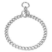 Zgardă de dresaj Sprenger cu zale plate lustruite înguste din oțel cromat pentru câini, 4,0 mm