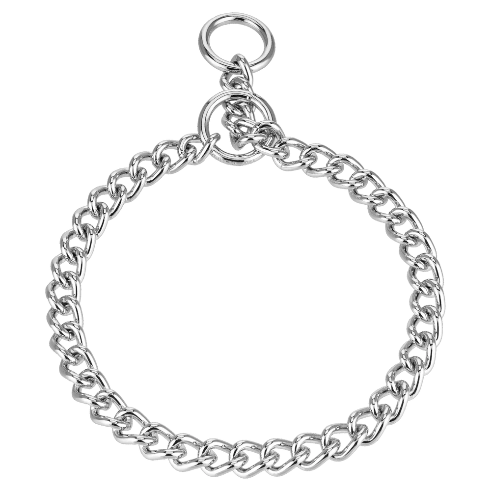 Zgardă de dresaj Sprenger cu zale rotunde înguste din oțel cromat pentru câini, 4,0 mm