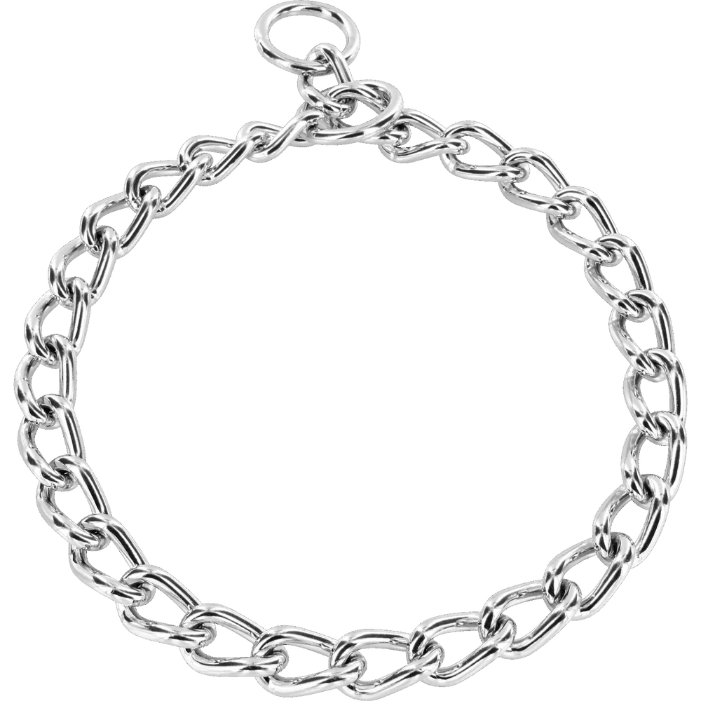 Zgardă de dresaj Sprenger extra rezistentă cu zale rotunde din oțel cromat, 5,0 mm