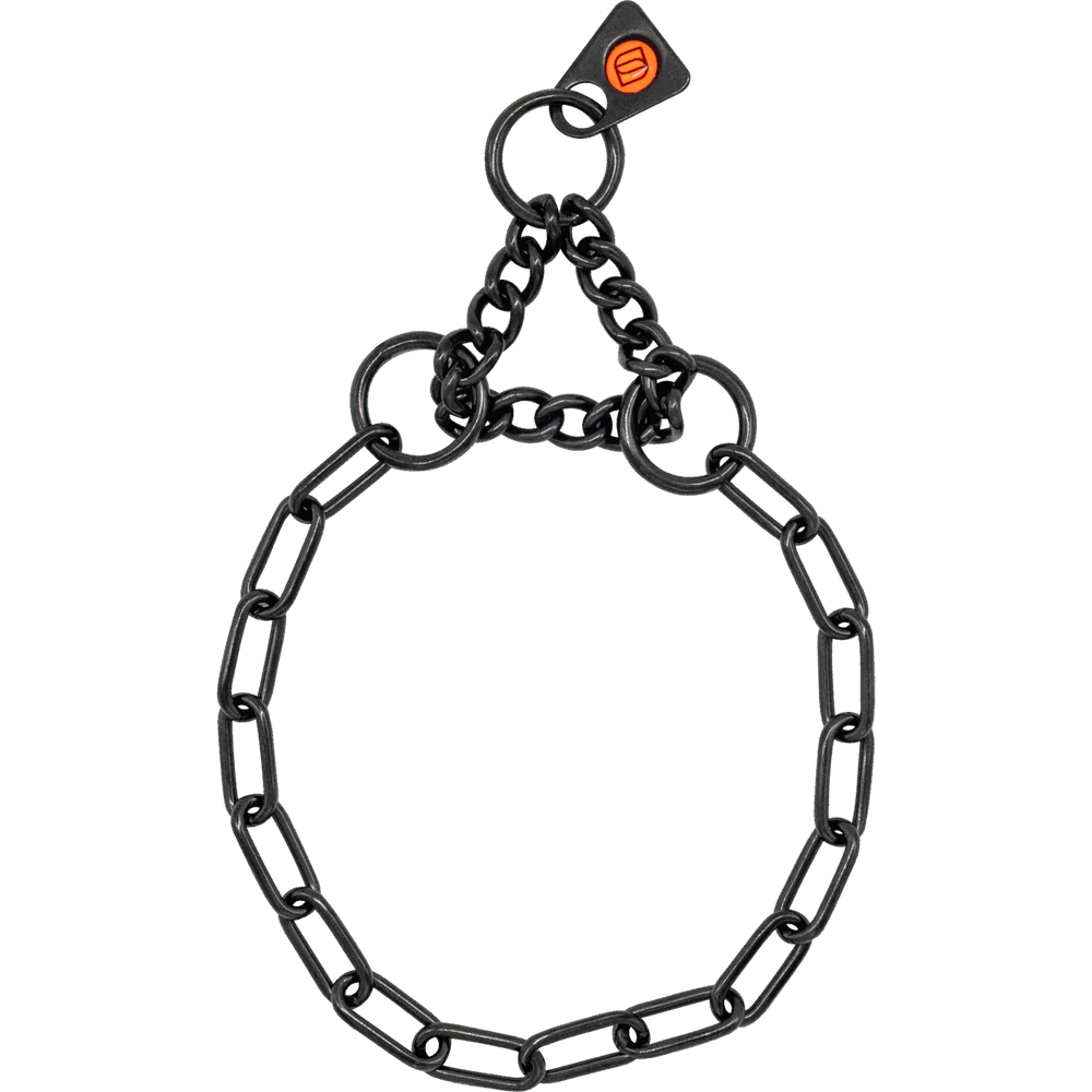 Zgardă de dresaj Sprenger cu lanț de asamblare din oțel inoxidabil negru pentru câini, 2,0 mm