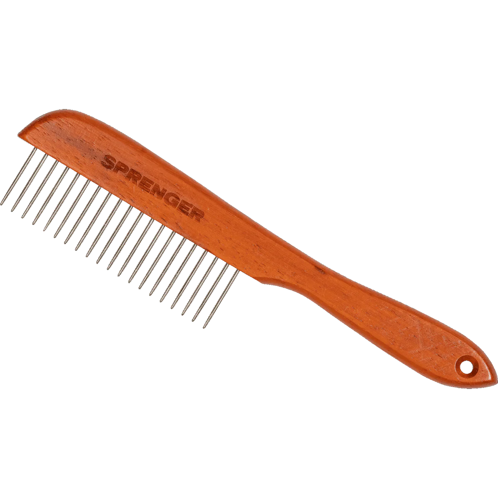 Pieptene pentru câini, mâner subțire – 230 x 25 mm, dinți metalici de 30 mm