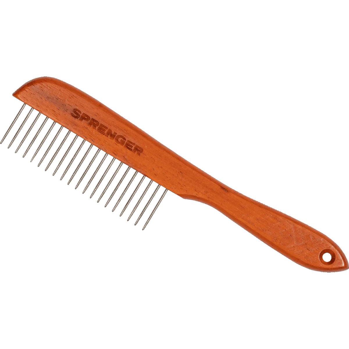 Pieptene pentru câini, mâner subțire – 230 x 25 mm, dinți metalici de 30 mm