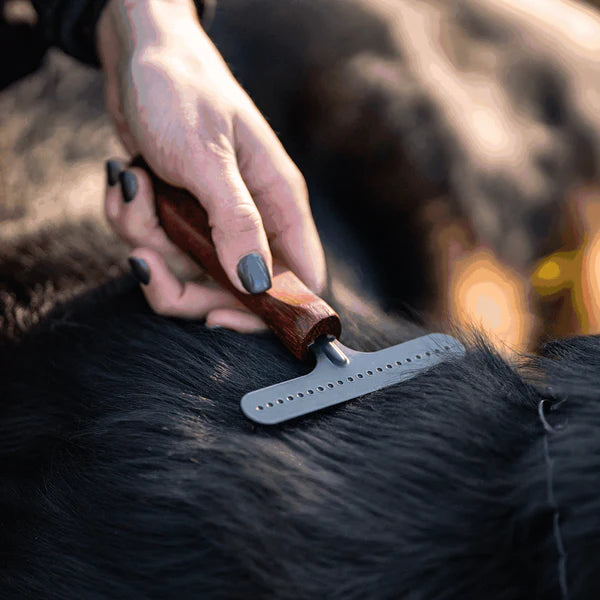 Greblă pentru câini – oțel acoperit, 1 rând