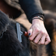 Greblă pentru câini – acoperită cu oțel, 1 rând