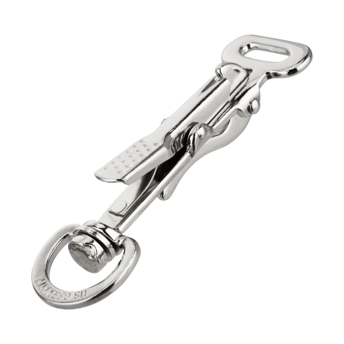 Carabină Sprenger cu eliberare rapidă pentru vânătoare, cu pivot, din oțel nichelat 102mm