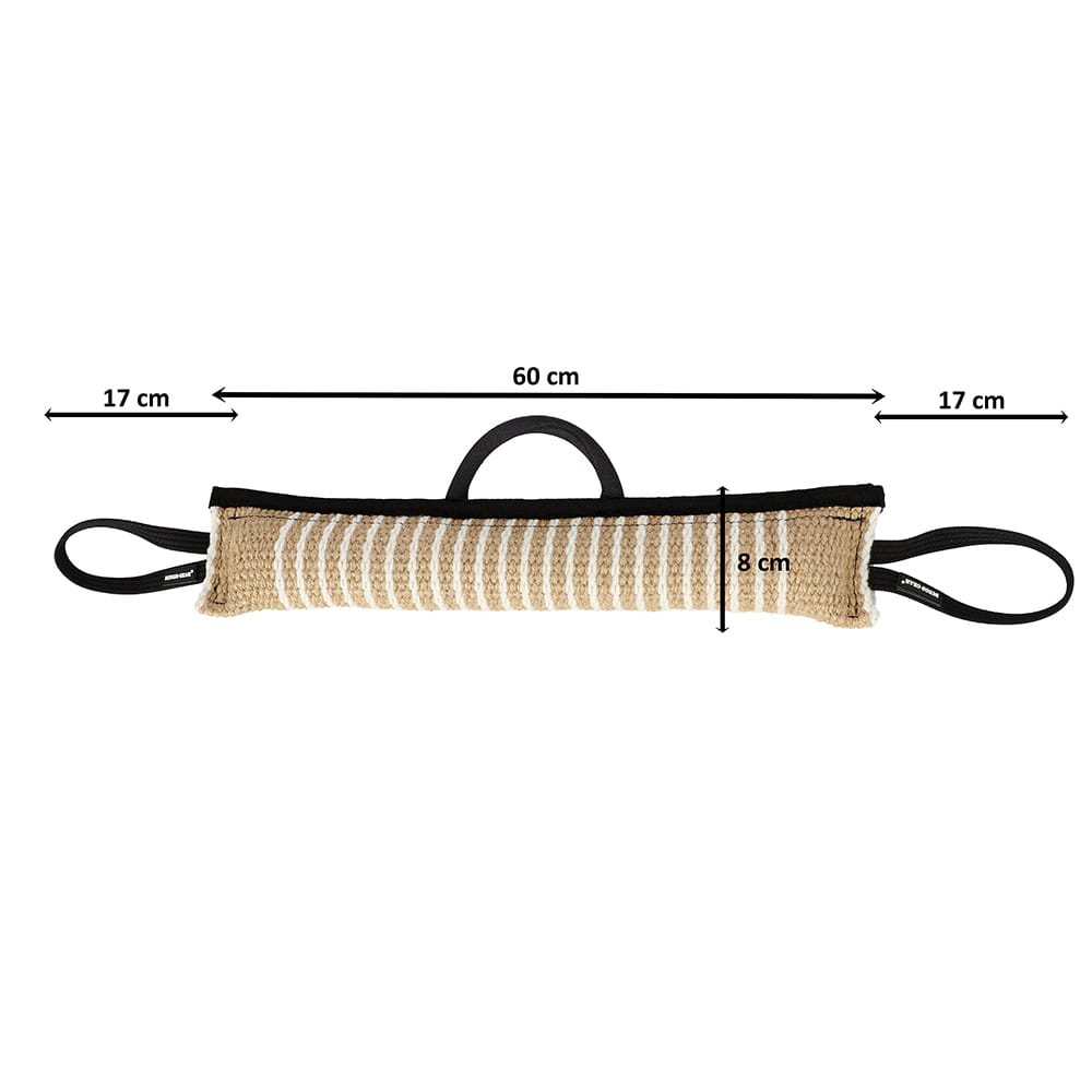 Dingo Gear – Jucărie tug din iută extra-rezistentă cu mânere – pentru antrenamente intensive cu câini de talie mare