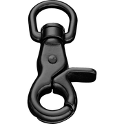 Carabină tip foarfecă Sprenger din oțel inoxidabil cu rășină neagră, 65 mm