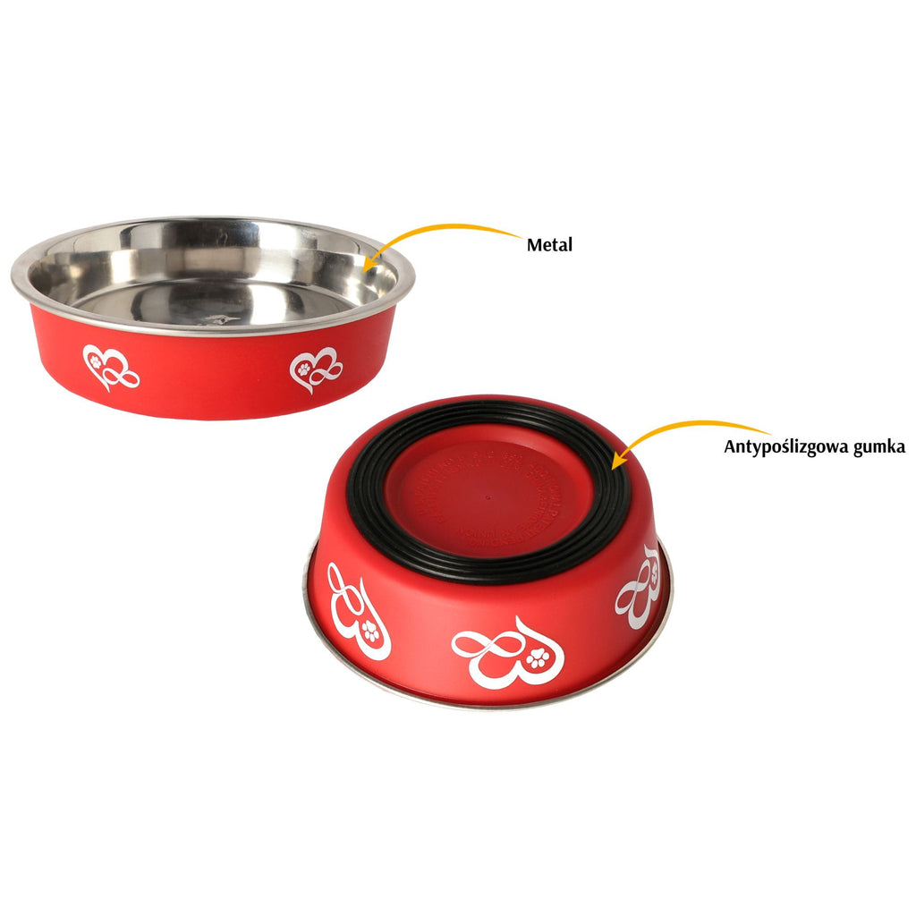Bol metalic antiderapant pentru pisici