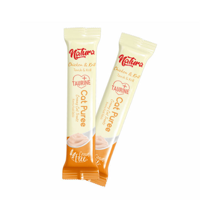 Natura Cat Piure cu pui și krill 5 × 12 g