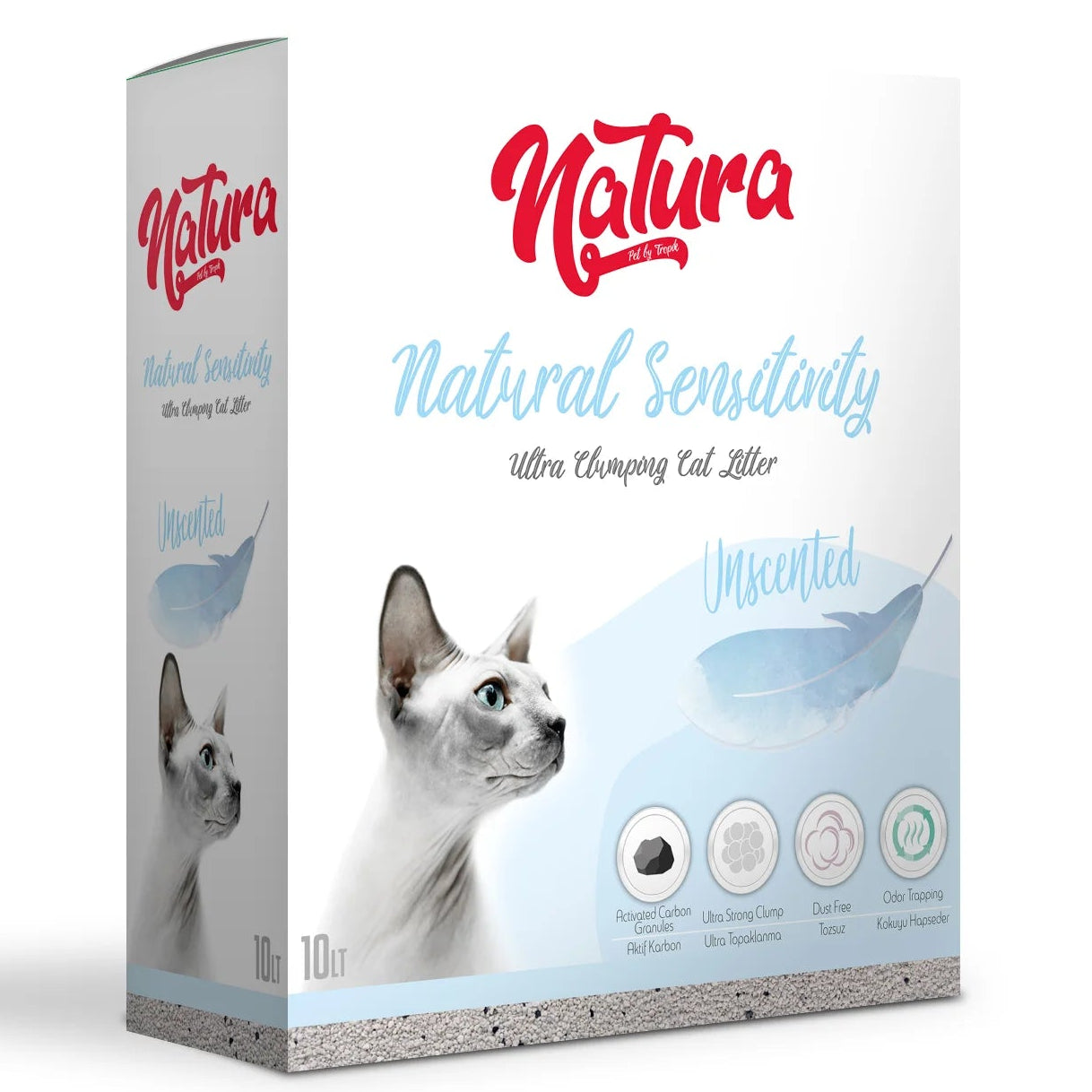Nisip Litiera Natura pentru pisici cu Bentonită, Natura Natural Sensitivity
