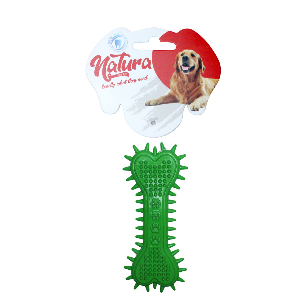 Jucărie pentru câini – Natura Plastic Heart & Paw Patern Bone Dog Toy (15 Cm)