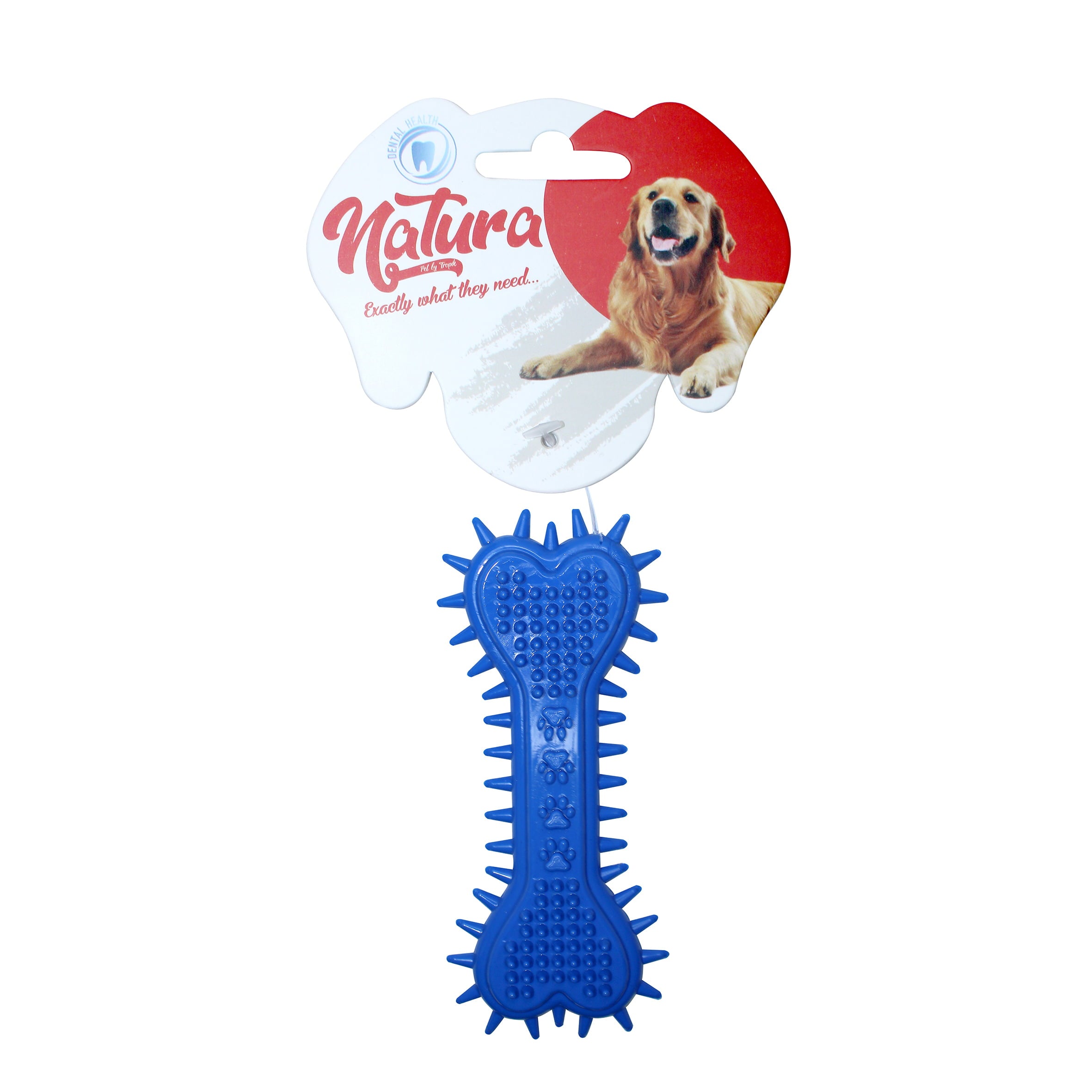 Jucărie pentru câini – Natura Plastic Heart & Paw Patern Bone Dog Toy (15 Cm)