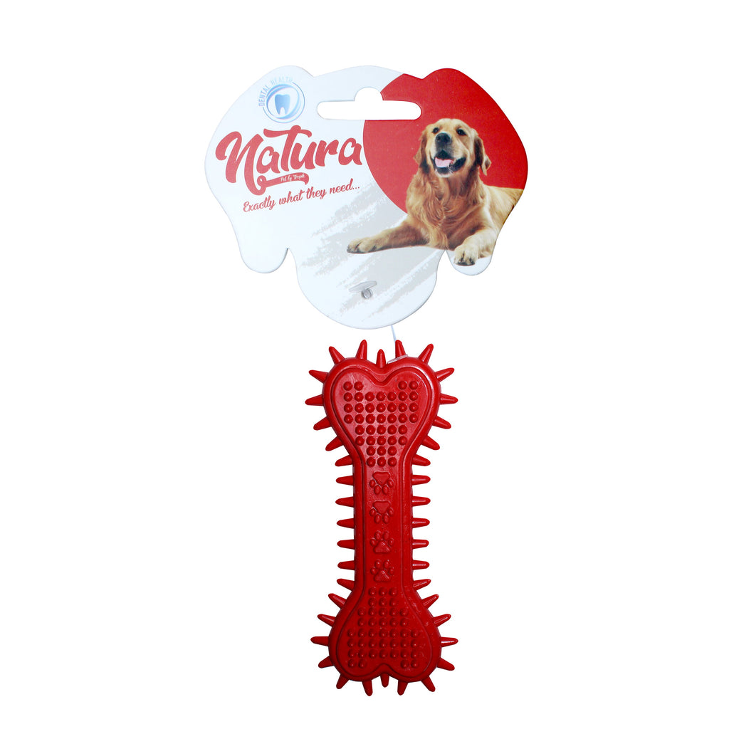 Jucărie pentru câini – Natura Plastic Heart & Paw Patern Bone Dog Toy (15 Cm)