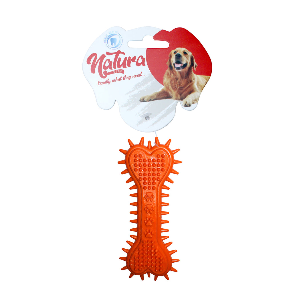 Jucărie pentru câini – Natura Plastic Heart & Paw Patern Bone Dog Toy (15 Cm)