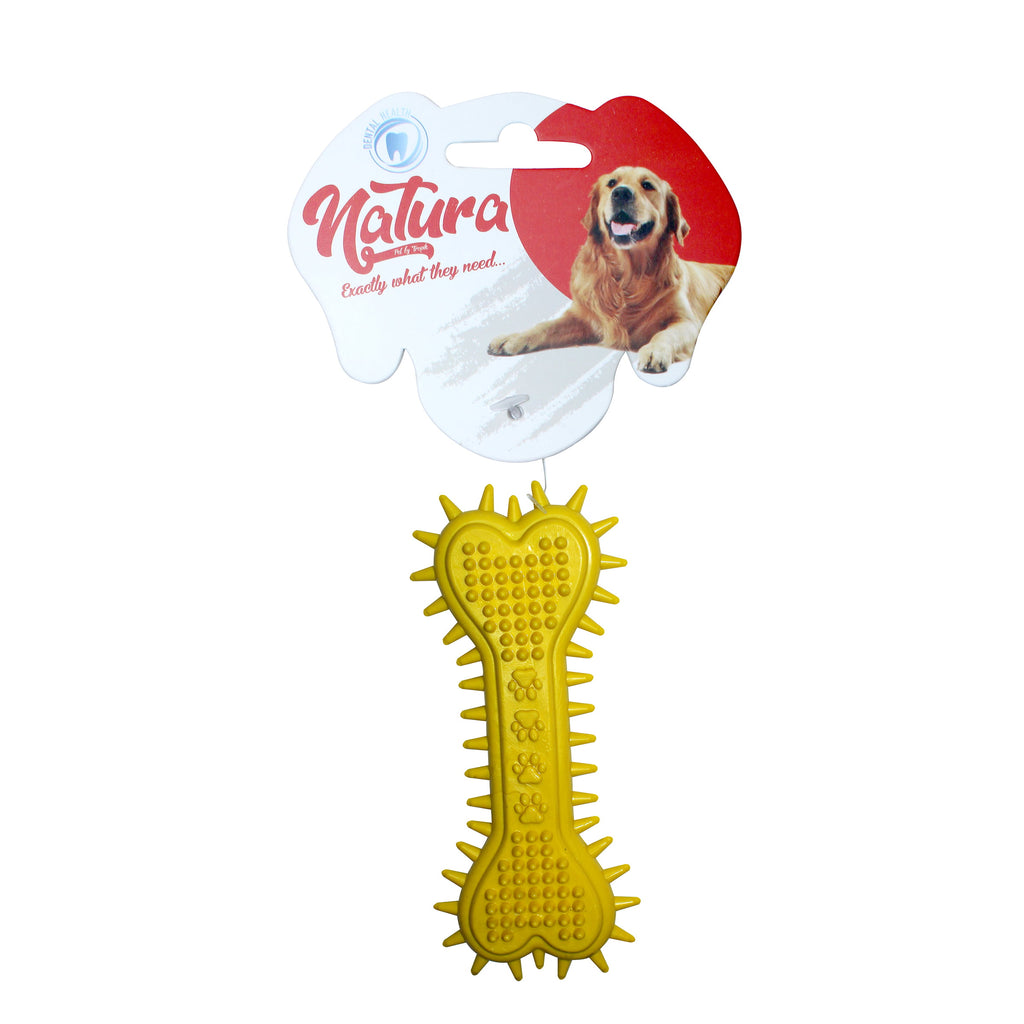 Jucărie pentru câini – Natura Plastic Heart & Paw Patern Bone Dog Toy (15 Cm)